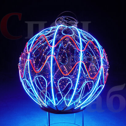 Уличная фигура елочный шар "Новогодняя Волна" 2.4м